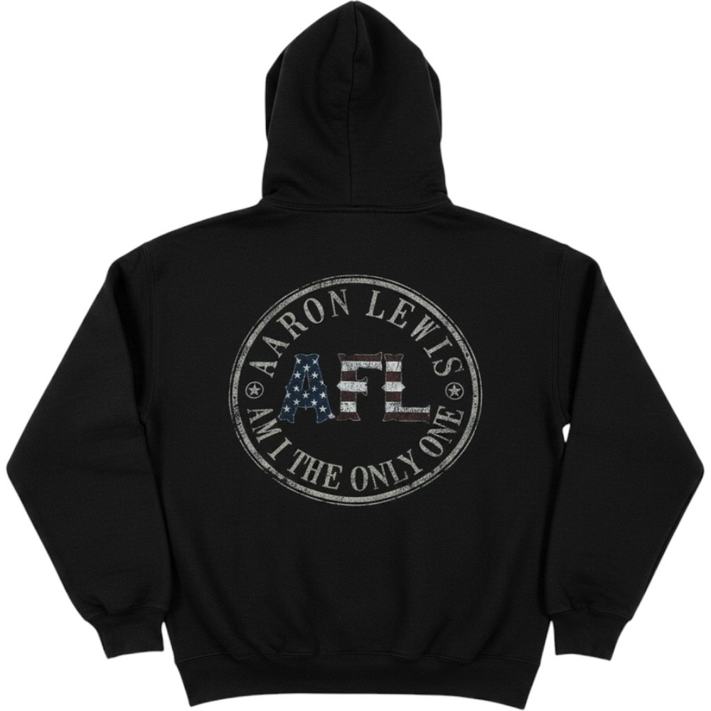 Aaron Lewis Am I The Only One Tour Hoodie Black Medium AFL Graphic Sweatshirt - Picture 2 of 10